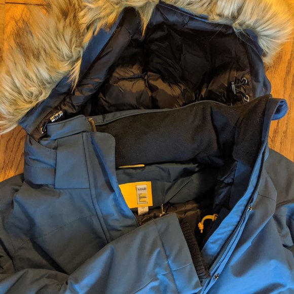 Beautiful NWT Lolë Brand Down Parka Blue Jacket S - Picture 6 of 7